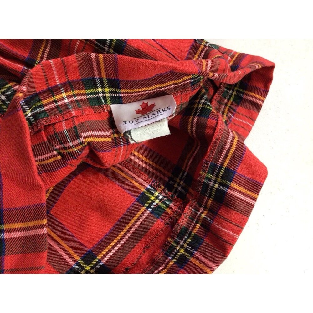 Vintage Plaid Wool Skirt Preppy Academia Made in Canada Women Small - Picture 7 of 8